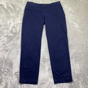 Banana Republic City Chino Pants Navy Blue Size 6 Fits 31" Straight Leg Casual